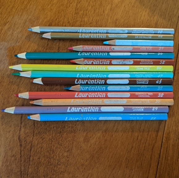 Lot of 14 High Number Laurentien Pencil Crayons - Picture 1 of 4